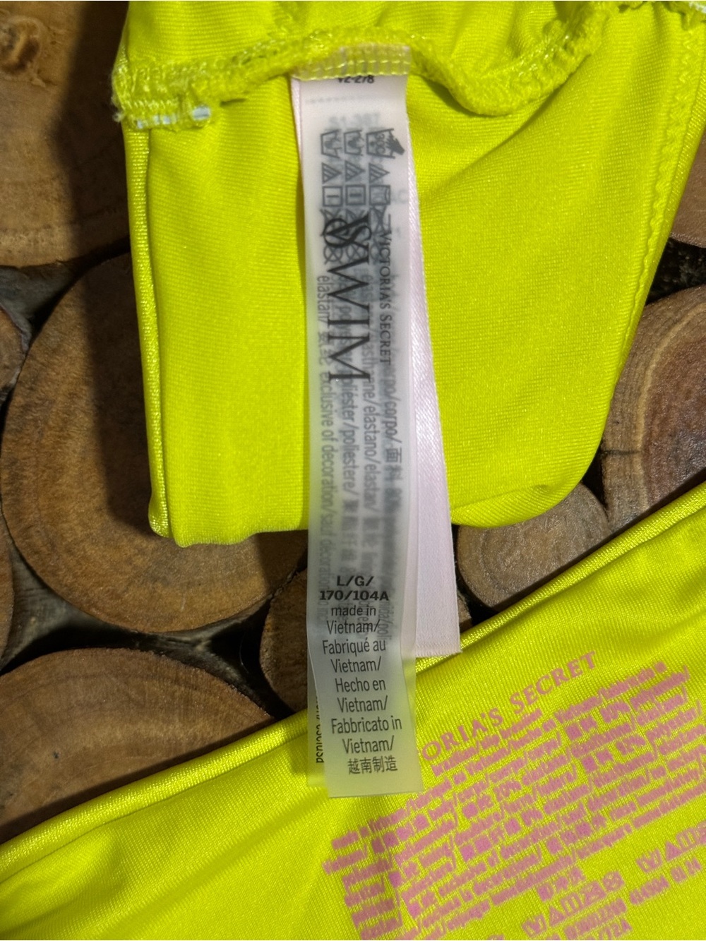 Victoria's Secret Neon Yellow Knot Bikini Set - Picture 3 of 4